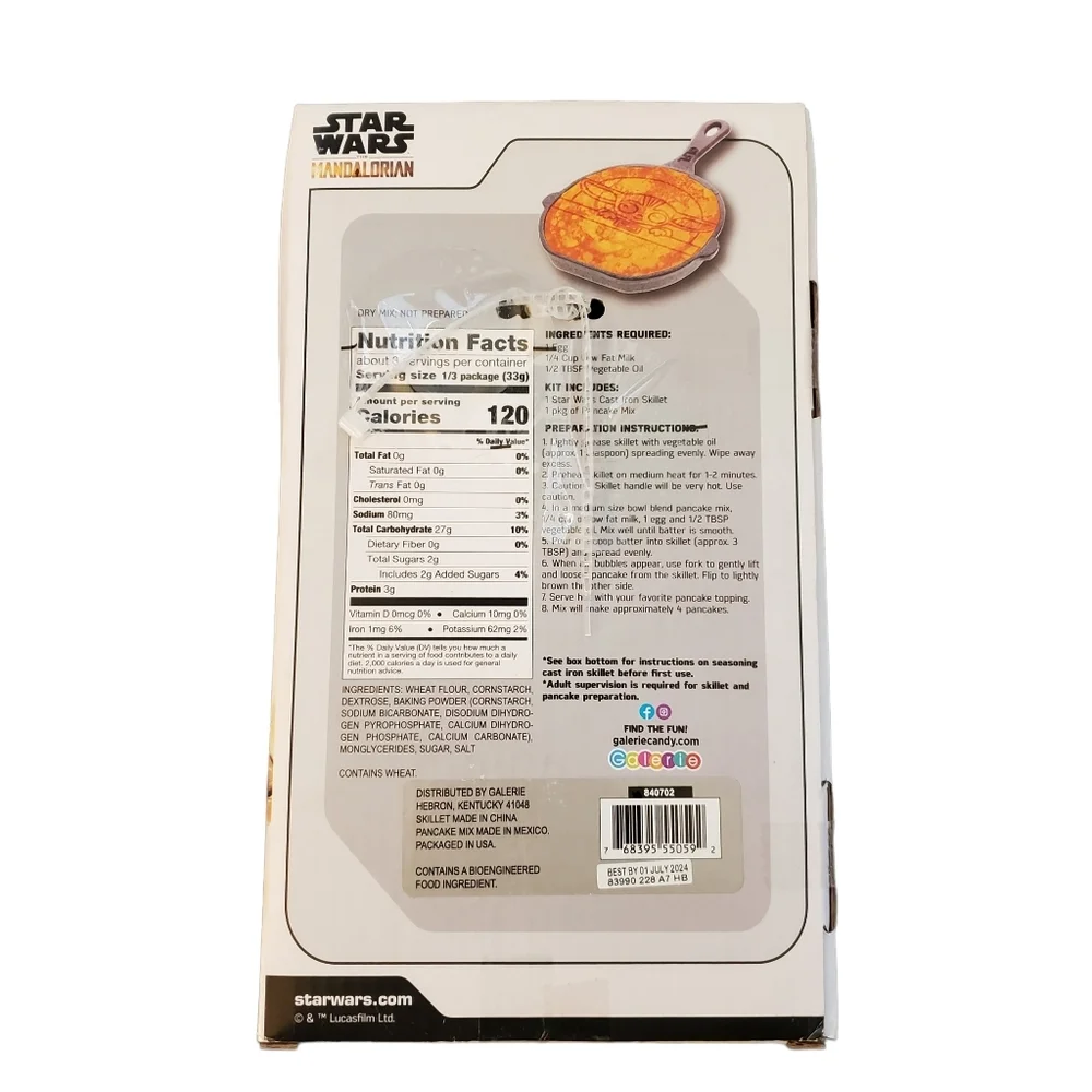 Disney‎ Star Wars Darth Vader Cast Iron Baking Skillet With Pancake Mix